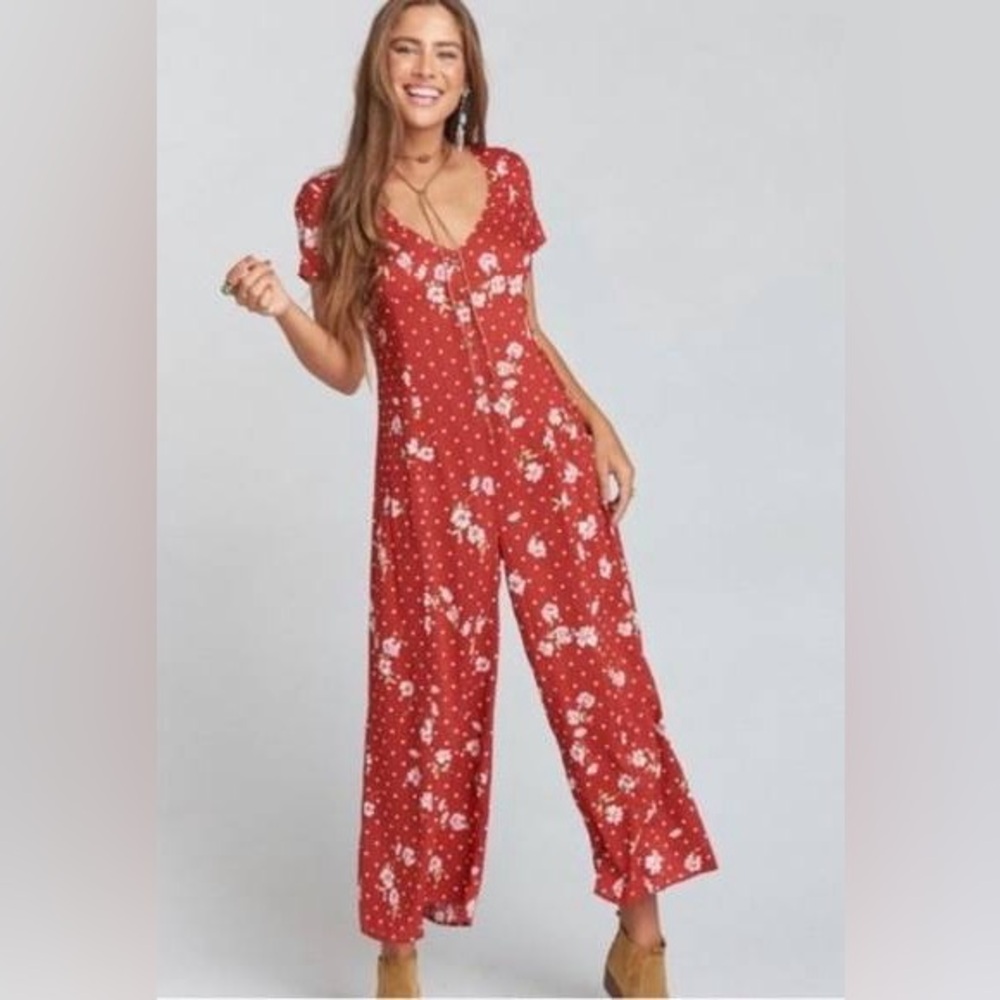 Show Me Your Mumu Shane Jumpsuit in Dotcha Love Me Drape